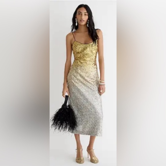 New JCrew Gwyneth ombré sequin slip dress - Picture 2 of 7